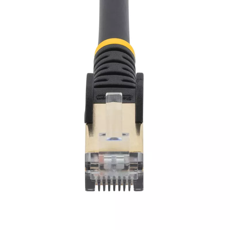 StarTech.com 10m CAT6a Ethernet-kaapeli – 10 Gigabit suojattu, snagless, RJ45, 100W PoE patchkaapeli – 10GbE STP verkkokaapeli vedonpoistolla – musta, yksittäin testattu/johdotus UL-sertifioitu/TIA