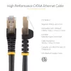 StarTech.com 10m CAT6a Ethernet-kaapeli – 10 Gigabit suojattu, snagless, RJ45, 100W PoE patchkaapeli – 10GbE STP verkkokaapeli vedonpoistolla – musta, yksittäin testattu/johdotus UL-sertifioitu/TIA