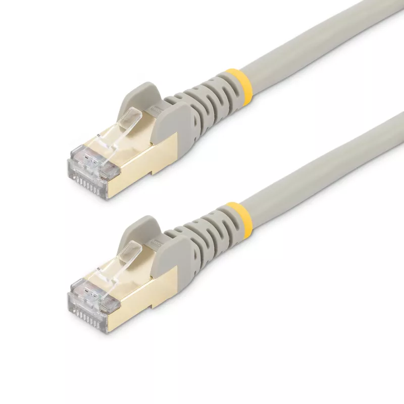 StarTech.com 10m CAT6a Ethernet-kaapeli – 10 Gigabit suojattu, snagless RJ45 100W PoE patchkaapeli – 10GbE STP verkkokaapeli vedonpoistolla – harmaa, yksittäin testattu/johdotus UL-sertifioitu/TIA