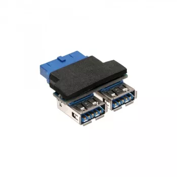 InLine USB 3.0 sovitin sisäinen 2x USB A -liitäntä emolevyn headeriin