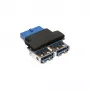 InLine USB 3.0 sovitin sisäinen 2x USB A -liitäntä emolevyn headeriin