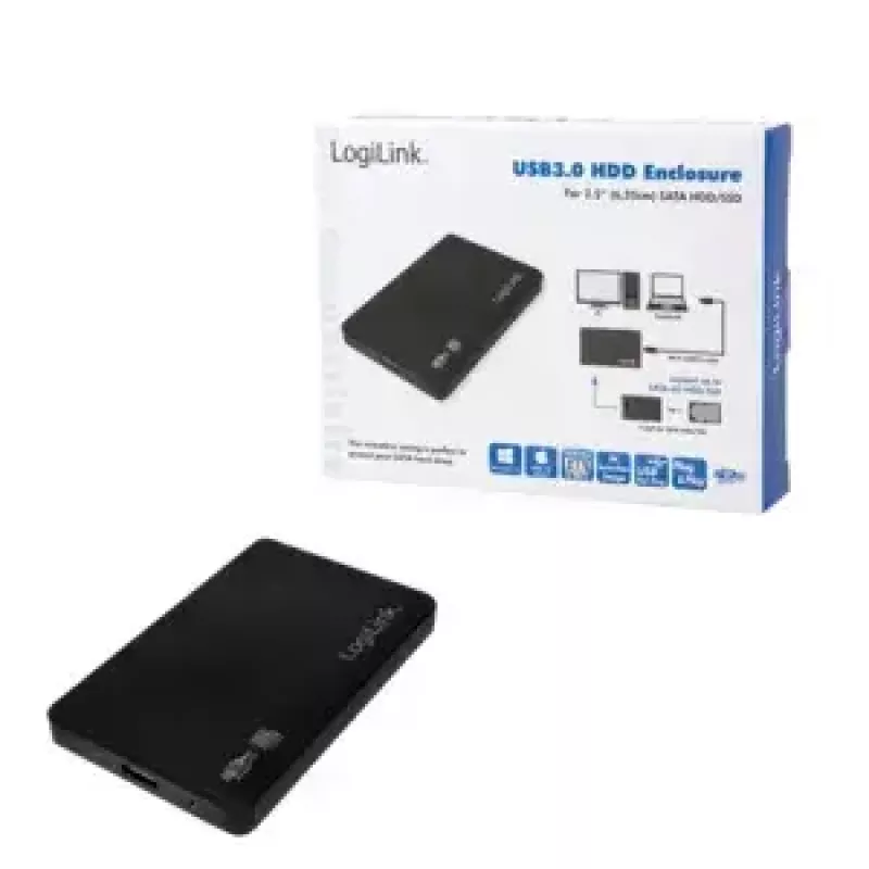 Kiintolevykotelo LogiLink UA0256 musta 2,5 tuumaa