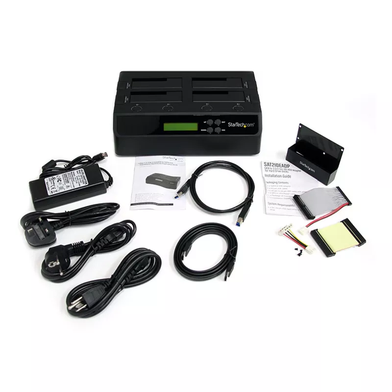 StarTech.com 4 Bay USB 3.0 eSATA - SATA Standalone 1:3 HDD kiintolevy-duplikaattori-telakka