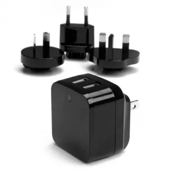 StarTech.com kaksiportainen USB-laturi – kansainväliseen matkakäyttöön – 17W/3,4A – musta