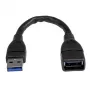 StarTech.com USB 3.0 A-A-jatkokaapeli – 6 tuumaa, musta, 0,152 m, USB A, USB A, USB 3.2 Gen 1 (3.1 Gen 1), 5 Gbit/s, musta