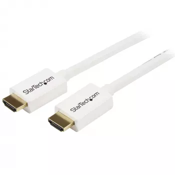 StarTech.com 7 m / 23 ft CL3-luokiteltu HDMI-kaapeli Ethernetillä – seinäasennukseen sopiva – Ultra HD HDMI-kaapeli – 4K 30Hz UHD High Speed HDMI-kaapeli – 10,2 Gbit/s – HDMI 1.4 video-/näyttökaapeli – 30AWG, valkoinen