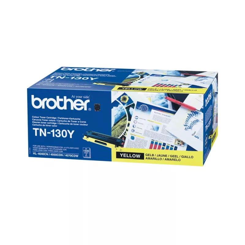 Brother TN-130Y väriainekasetti, keltainen, 1500 sivua