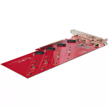 StarTech.com Quad M.2 PCIe -adapterikortti, PCIe x16 neljälle NVMe- tai AHCI M.2 SSD:lle, PCI Express 4.0, 7,8 GBps/asema, bifurkointi vaaditaan, Windows/Linux-yhteensopiva