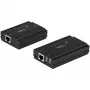 StarTech.com 4-porttinen USB 2.0 -jatkokeskitin yhden CAT5e/CAT6 Ethernet-kaapelin (RJ45) kautta – 100m – USB-jatkokeskitinadapterisarja – metallikotelo – ulkoisella virtalähteellä – 480 Mbit/s