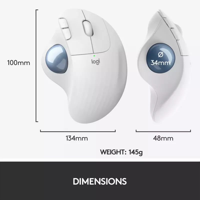 Hiiri Logitech ERGO M575 langaton trackball RF Wireless + Bluetooth