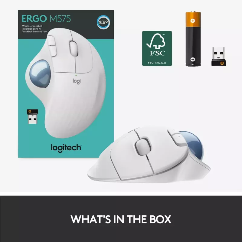 Hiiri Logitech ERGO M575 langaton trackball RF Wireless + Bluetooth