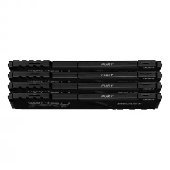 Kingston Technology FURY Beast 64GB 3600MT/s DDR4 CL18 DIMM (4 kpl:n pakkaus) musta