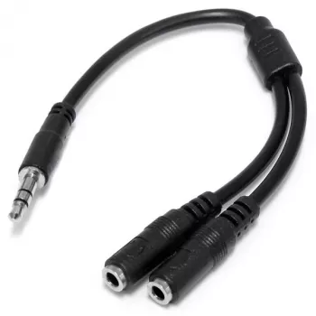 StarTech.com ohut stereo-haaroituskaapeli – 3,5 mm plugi 2x 3,5 mm liittimeen