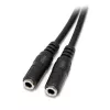 StarTech.com ohut stereo-haaroituskaapeli – 3,5 mm plugi 2x 3,5 mm liittimeen