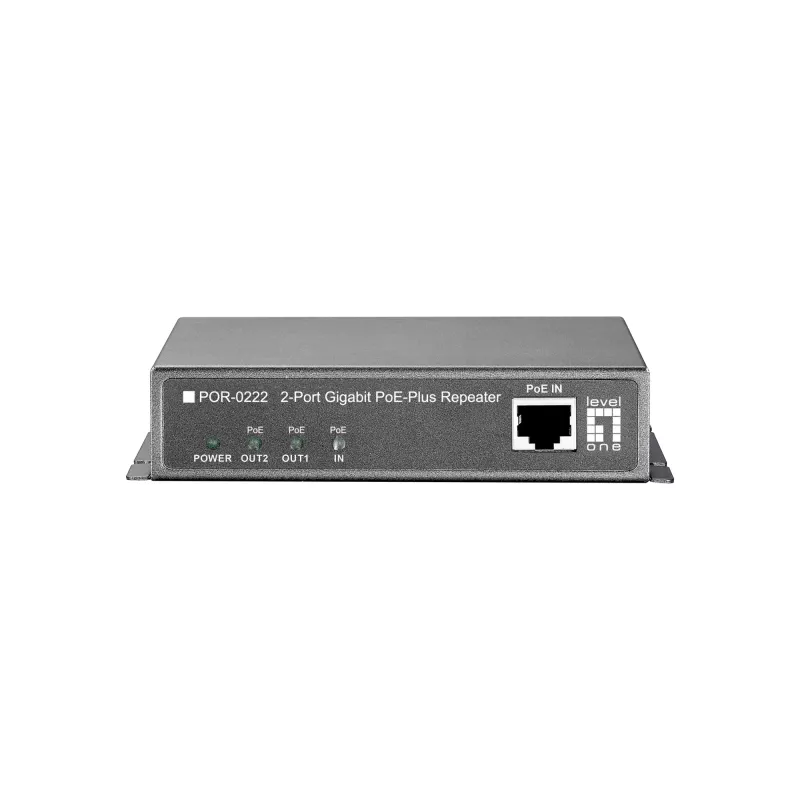 LevelOne Gigabit PoE -toistin, ketjutettava, 2 PoE-lähtöä