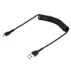 StarTech.com 50 cm (20 in) USB-Lightning-kaapeli, MFi-sertifioitu, kierretty iPhone-latauskaapeli, musta, kestävä TPE-päällyste aramidikuidulla, tukeva kierretty Lightning-kaapeli