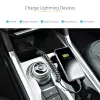StarTech.com 50 cm (20 in) USB-Lightning-kaapeli, MFi-sertifioitu, kierretty iPhone-latauskaapeli, musta, kestävä TPE-päällyste aramidikuidulla, tukeva kierretty Lightning-kaapeli