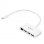 StarTech.com 3-porttinen USB-C-keskitin Gigabit Ethernetillä – USB-C 3x USB-A – USB 3.0 -keskitin – valkoinen