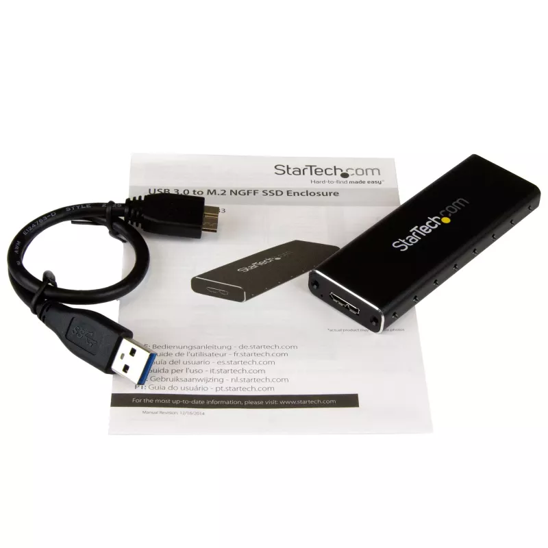 StarTech.com M.2 SSD-kotelo M.2 SATA SSD-asemille – USB 3.0 (5 Gbit/s) UASP-tuella