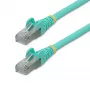 StarTech.com 1 m CAT6a Ethernet-kaapeli - aqua - Low Smoke Zero Halogen (LSZH) - 10GbE 500MHz 100W PoE++ RJ-45 lukituskielekkeellä ja vedonpoistolla S/FTP-verkkokaapeli