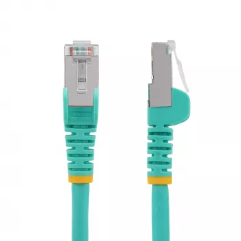 StarTech.com NLAQ-1M-CAT6A-PATCH 1 m CAT6a Ethernet-kaapeli, LSZH, 10GbE, S/FTP, PoE++ (IEEE 802.3bt), RJ-45 ilman lukitusnastaa, aqua