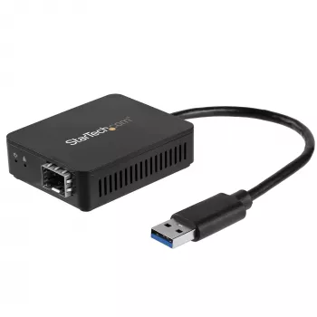 StarTech.com USB 3.0 - kuitu-muunnin – kompakti USB - avoin SFP -sovitin – USB - Gigabit-verkkosovitin – USB 3.0 -kuituadapteri, yhteensopiva monimuotokuidun (MMF)/yksimuotokuidun (SMF) kanssa