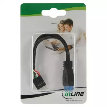 InLine USB 3.0 - 2.0 -adapteri sisäinen USB 3.0 / 2x USB 2.0 -piikkirima, 0,15 m