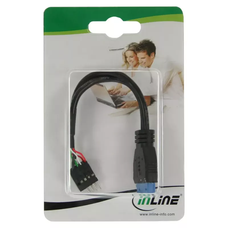 InLine USB 3.0 - 2.0 -adapteri sisäinen USB 3.0 / 2x USB 2.0 -piikkirima, 0,15 m