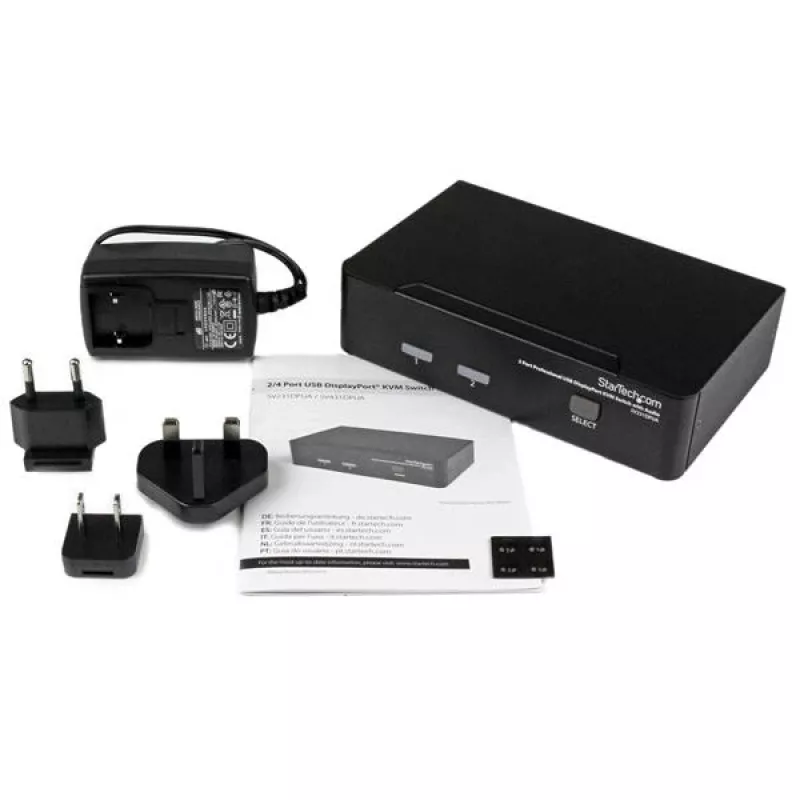 StarTech.com 2-porttinen ammattimainen USB DisplayPort KVM-kytkin äänellä