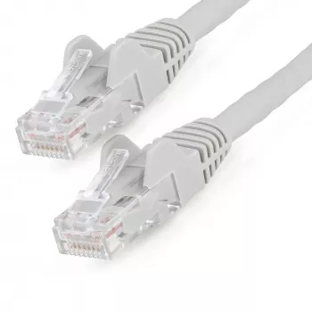 StarTech.com 15m CAT6 Ethernet-kaapeli - LSZH (Low Smoke Zero Halogen) - 10 Gigabit 250MHz 100W PoE RJ45 10GbE UTP verkko-patch-kaapeli lukituskielen suojalla vedonpoistolla - harmaa, CAT 6, ETL-testattu, 24AWG