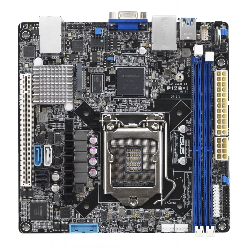 ASUS P12R-I/ASMB10 palvelimen emolevy, Mini-ITX, LGA 1200, Intel C252