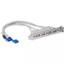 StarTech.com USBPLATE4 4-porttinen USB 2.0 -paikkalevyadapteri, 2x 10-pin emolevyliitin