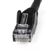 StarTech.com N6LPATCH2MBK 2 m CAT6 Ethernet-kaapeli, LSZH, 10 Gigabit, 650 MHz, 100 W PoE, RJ45 UTP, koukuton, ETL-varmennettu, 24AWG, musta