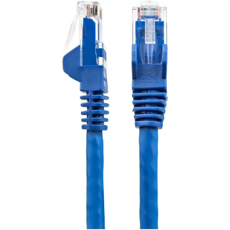 StarTech.com 50cm CAT6 Ethernet-kaapeli - LSZH (Low Smoke Zero Halogen) - 10 Gigabit 250MHz 100W PoE RJ45 10GbE UTP verkko-patchkaapeli lukituskielekkeen suojalla ja vedonpoistolla - sininen, CAT 6, ETL-testattu, 24AWG