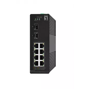 Hallittava kytkin LevelOne Hilbert 10-porttinen teollisuus Gigabit PoE Smart Lite -kytkin
