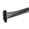 StarTech.com 4x SATA-virtahaaroitin-adapterikaapeli, SATA 15-napainen, 4 x SATA, 0,4 m, uros, naaras, musta
