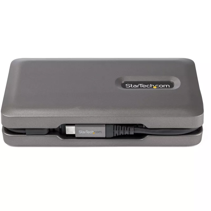 StarTech.com USB-C-moniporttiadapteri – USB-C–4K 60 Hz HDMI 2.0 – 2-porttinen 10 Gbit/s USB-keskitin – 100 W Power Delivery läpivienti – GbE – SD/MicroSD – USB Type-C-minitelakka – 25 cm kaapeli