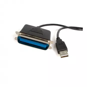 StarTech.com 6 ft USB–rinnakkaistulostinadapteri - M/M, musta, Centronics, USB A, 1,9 m, uros/uros, USB A, Centronics 36