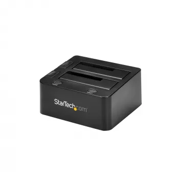 StarTech.com Dual-Bay USB 3.0 - SATA kiintolevyn telakointiasema, USB-kiintolevytelakka, ulkoinen 2,5/3,5 inch SATA I/II/III SSD/HDD telakointiasema, Hot-Swap-kiintolevypaikka, Top-Loading