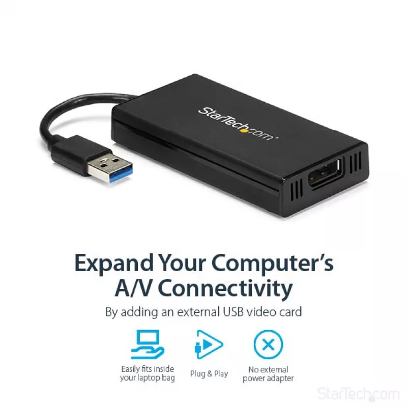 StarTech.com USB 3.0 - DisplayPort adapteri - DisplayLink sertifioitu - 4K 30Hz