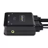 StarTech.com 2-porttinen USB-C kaapeli KVM-kytkin, 4K 60Hz DisplayPort-lähtö, kompakti KVM integroiduilla 1,2m USB Type-C/audio kaapeleilla, väylävirralla - kaukosäädinpainike/pikanäppäin-vaihto
