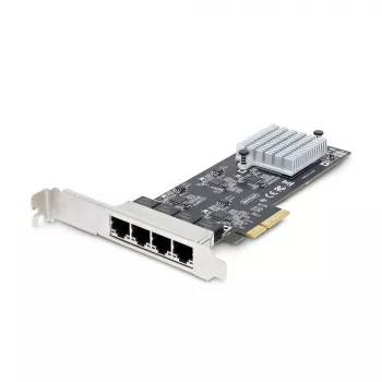 StarTech.com 4-porttinen 2,5-Gbit/s NBASE-T PCIe-verkkokortti, Intel I225-V, neliporttinen tietokoneen verkkokortti, Multi-Gigabit NIC, PCI Express palvelin-LAN-kortti, työpöytä-Ethernet-liitäntä