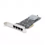 StarTech.com 4-porttinen 2,5-Gbit/s NBASE-T PCIe-verkkokortti, Intel I225-V, neliporttinen tietokoneen verkkokortti, Multi-Gigabit NIC, PCI Express palvelin-LAN-kortti, työpöytä-Ethernet-liitäntä