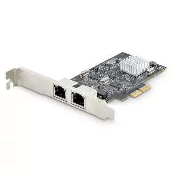 StarTech.com 2-porttinen 2.5Gbps NBASE-T PCIe verkkokortti, Intel I225-V, kaksiporttinen tietokoneen verkkokortti, Multi-Gigabit NIC, PCI Express palvelin LAN -kortti, työpöytä Ethernet -liitäntä