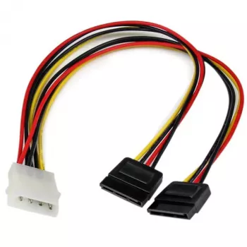 StarTech.com 30,5 cm LP4 - 2x SATA virta-Y-kaapeli-adapteri, Molex (4-napainen), 2 x SATA 15-napainen, 0,304 m, pistoke, suora, suora