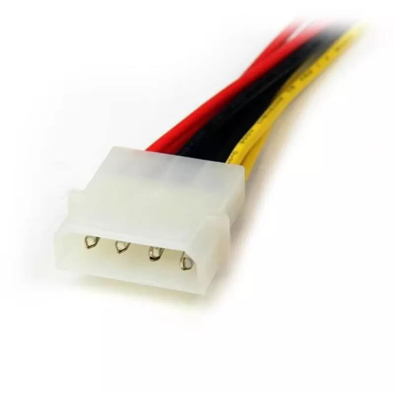 StarTech.com PYO2LP4SATA 12 in LP4–2x SATA virran Y-sovitinkaapeli, Molex 4-napainen (uros) – 2x SATA 15-napainen (naaras), 30 cm