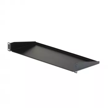 StarTech.com CABSHELF1U 1U palvelinkaapin hylly, kiinteä ulokehylly 19 tuuman räkkiin/kaappiin, syvyys 17,7 cm (7 tuumaa), kantavuus 15 kg (33 paunaa), häkkimuttereilla ja ruuveilla, musta