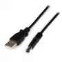 StarTech.com USB - 5,5 mm virtakaapeli – tyyppi N holkkipistoke – 1 m, 1 m, USB A, holkkipistoke tyyppi N