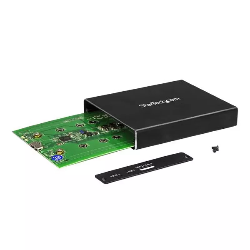 StarTech.com Dual-Slot-asemakotelo M.2 SATA SSD-levyille - USB 3.1 (10 Gbit/s) - RAID