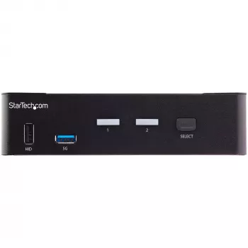 StarTech.com 2-porttinen HDMI KVM-kytkin - yksittäinen näyttö 4K 60Hz Ultra HD HDR - työpöytä HDMI 2.0 KVM-kytkin 2-porttisella USB 3.0 -keskittimellä (5 Gbit/s) ja 4x USB 2.0 HID, audio - pikanäppäin-vaihto - TAA